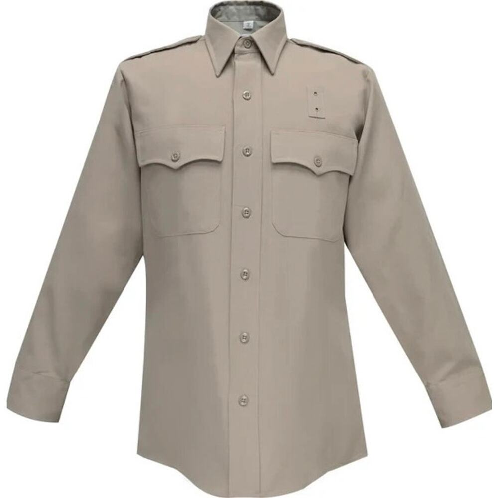 FLYING CROSS LADIES 34-REG CHP LAW ENFORCEMENT TAN LONG SLEEVE UNIFORM SHIRT